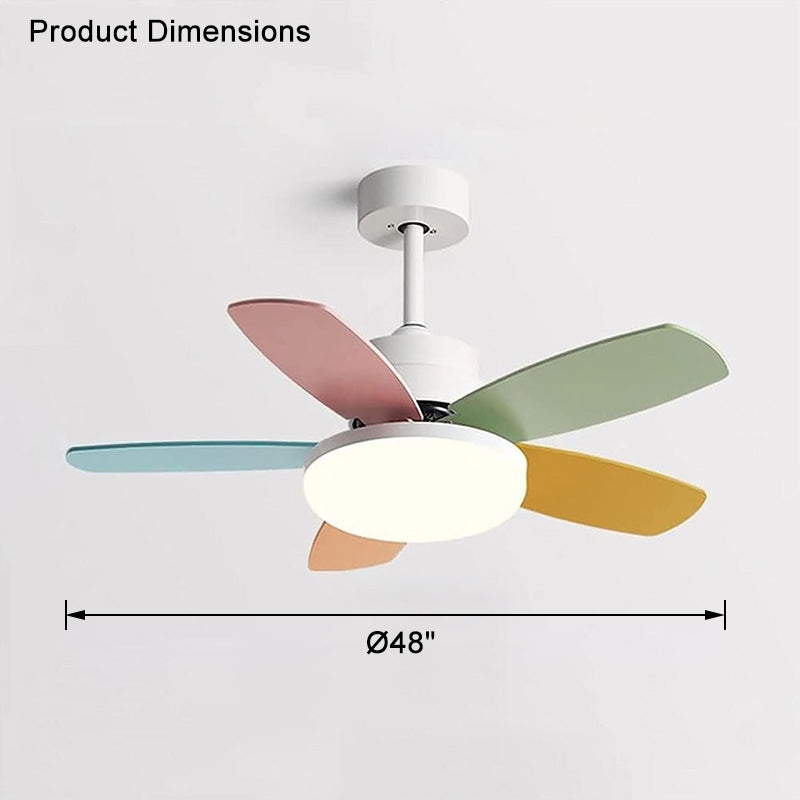 WOMO 5-Klingen Scandi Deckenventilator Lampe-WM5089