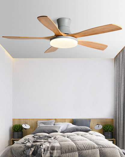 WOMO 5 Blade Low Profile Ceiling Fan Lamp - WM5208