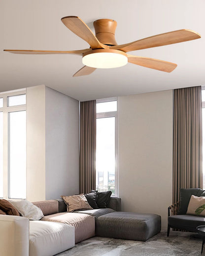 WOMO 5 Blade Low Profile Ceiling Fan Lamp - WM5208