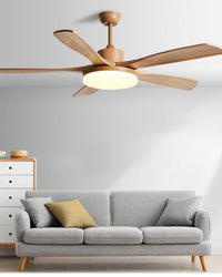 Plafonnier ventilateur moderne en bois WOMO – WM5209