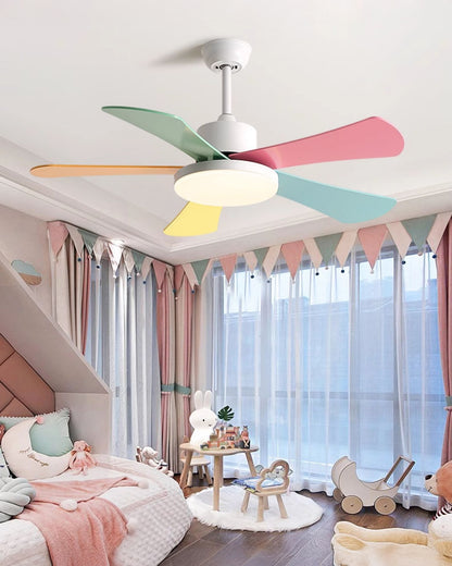 WOMO 5 Blade Children Ceiling Fan Lamp-WM5211