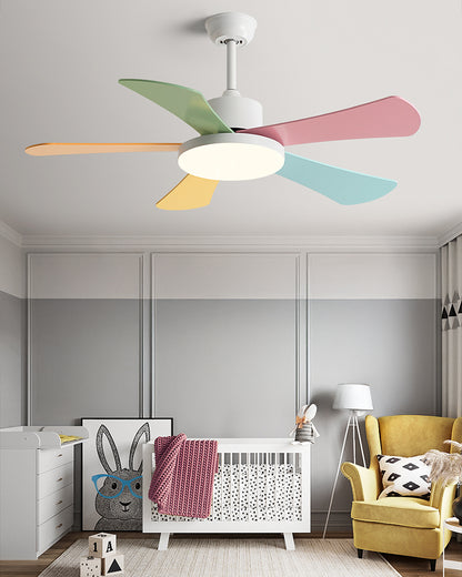 WOMO 5 Blade Children Ceiling Fan Lamp-WM5211
