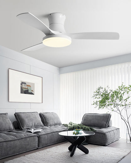 WOMO Modern Low Profile Ceiling Fan Lamp-WM5214