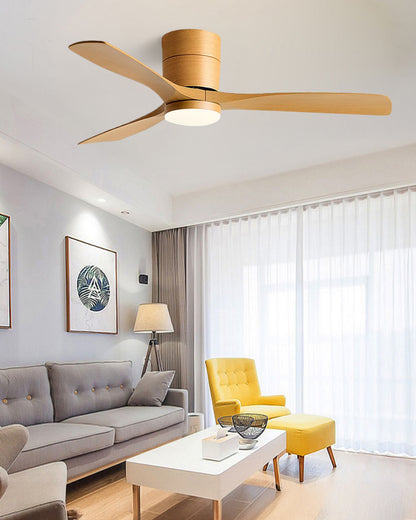 WOMO Modern Low Profile Ceiling Fan Lamp-WM5215