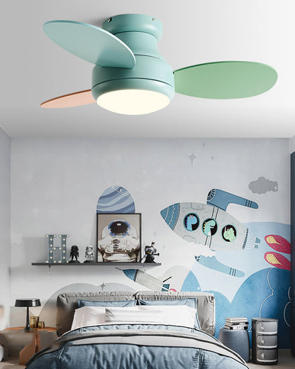 WOMO 38 Inch Children Low Profile Ceiling Fan Lamp-WM5220