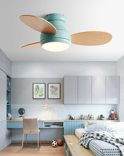 WOMO 38 Inch Children Low Profile Ceiling Fan Lamp-WM5220