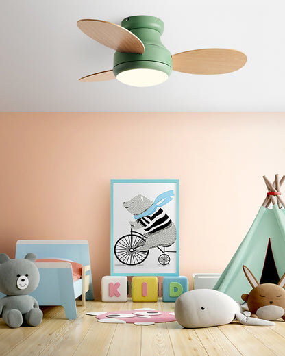 WOMO 38 Inch Children Low Profile Ceiling Fan Lamp-WM5220