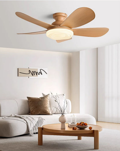 WOMO Modern Low Profile Ceiling Fan Lamp-WM5221