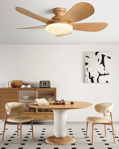 WOMO Modern Low Profile Ceiling Fan Lamp-WM5221