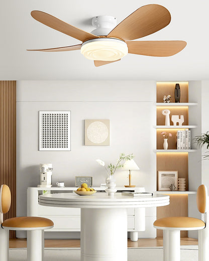 WOMO Modern Low Profile Ceiling Fan Lamp-WM5221