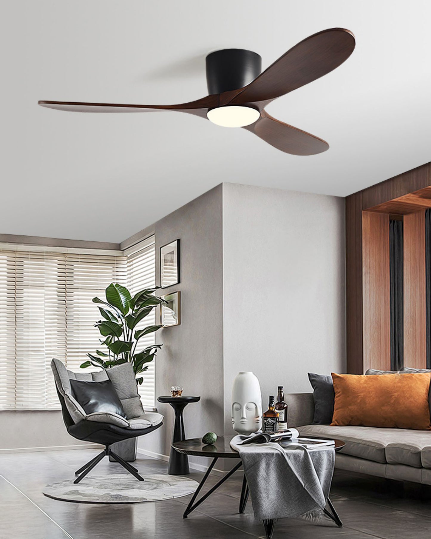 WOMO 42 Inch Low Profile Ceiling Fan Lamp-WM5223