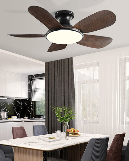 WOMO 5 Blade Low Profile Ceiling Fan Lamp-WM5226