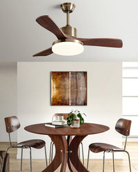 WOMO Mid Century Modern Ceiling Fan Light - WM5228a
