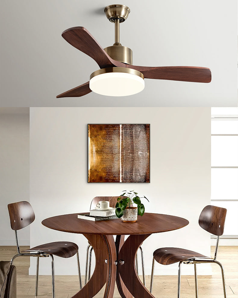 WOMO Mid Century Modern-Deckenventilatorleuchte – WM5228a