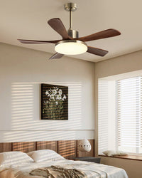 WOMO Mid Century Modern Ceiling Fan Light - WM5228a