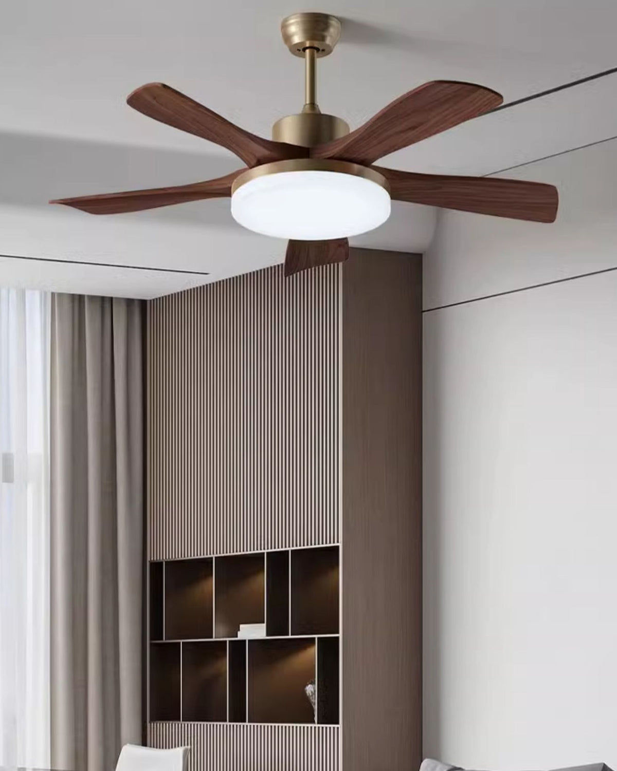 WOMO Mid Century Modern Ceiling Fan Light - WM5228a