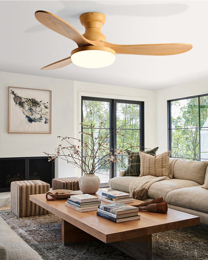 WOMO 3 Blade Low Profile Ceiling Fan Lamp - WM5230