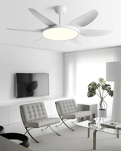 WOMO Modern 6 Blade Ceiling Fan Lamp - WM5238
