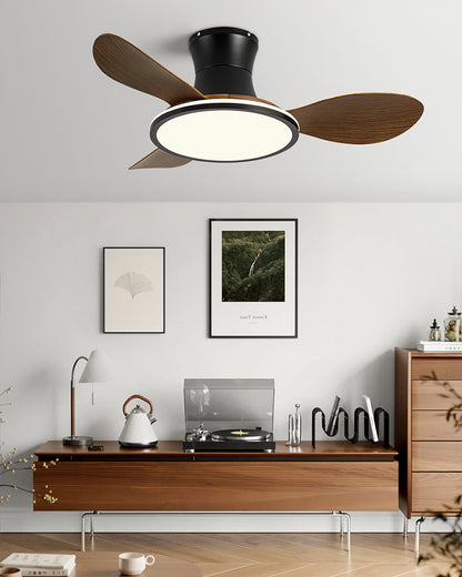 WOMO Modern Low Profile Ceiling Fan Lamp - WM5239