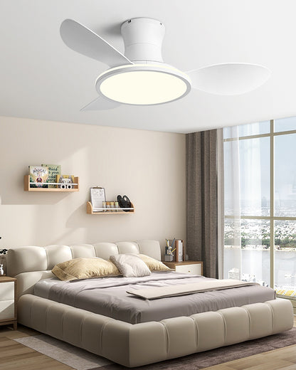 WOMO Modern Low Profile Ceiling Fan Lamp - WM5239
