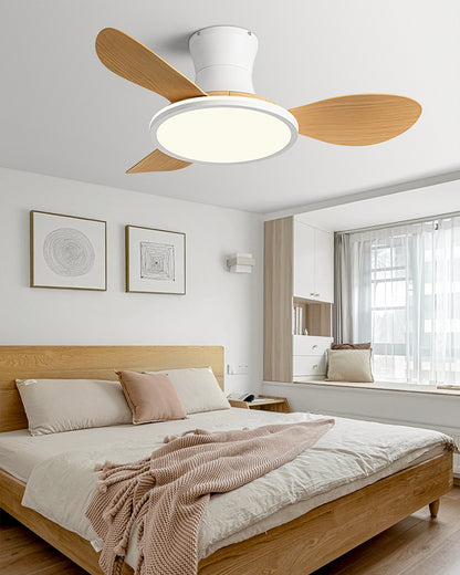 WOMO Modern Low Profile Ceiling Fan Lamp - WM5239