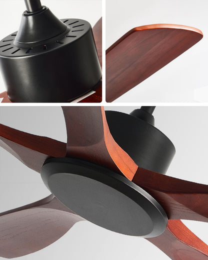 WOMO Modern 5 Wood Blade Ceiling Fan - WM5244