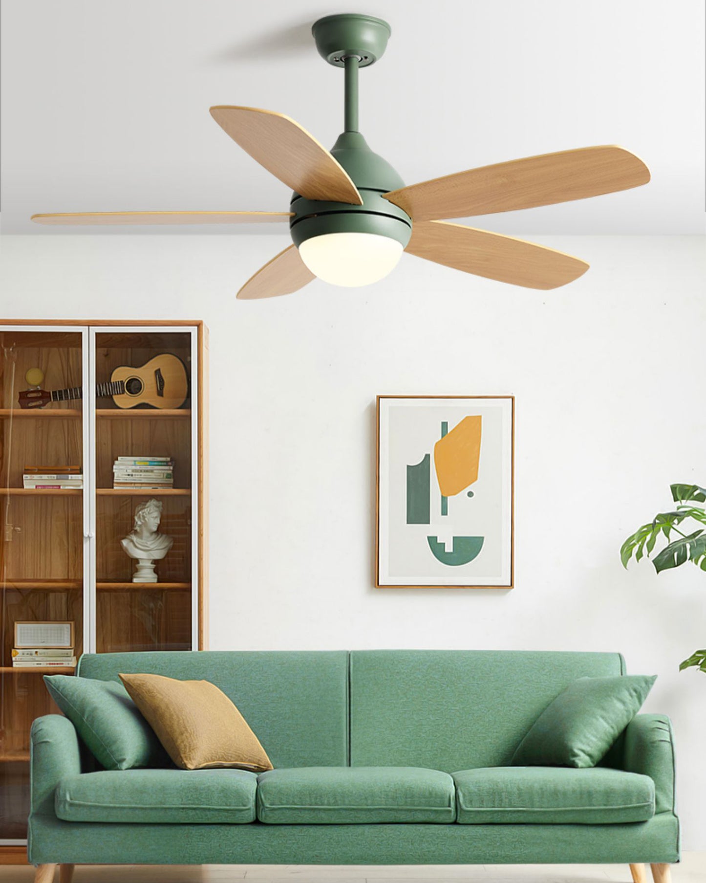 WOMO Modern 5 Blade Ceiling Fan Lamp - WM5247