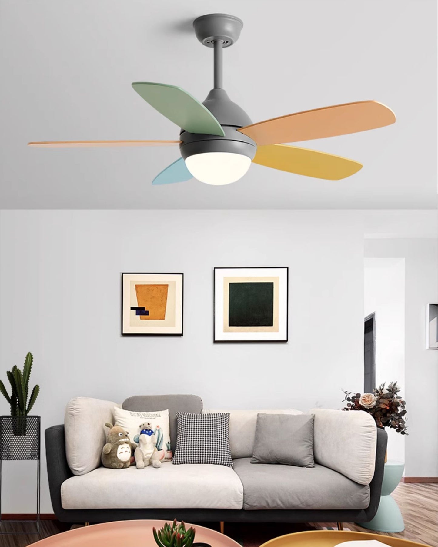 WOMO Modern 5 Blade Ceiling Fan Lamp - WM5247