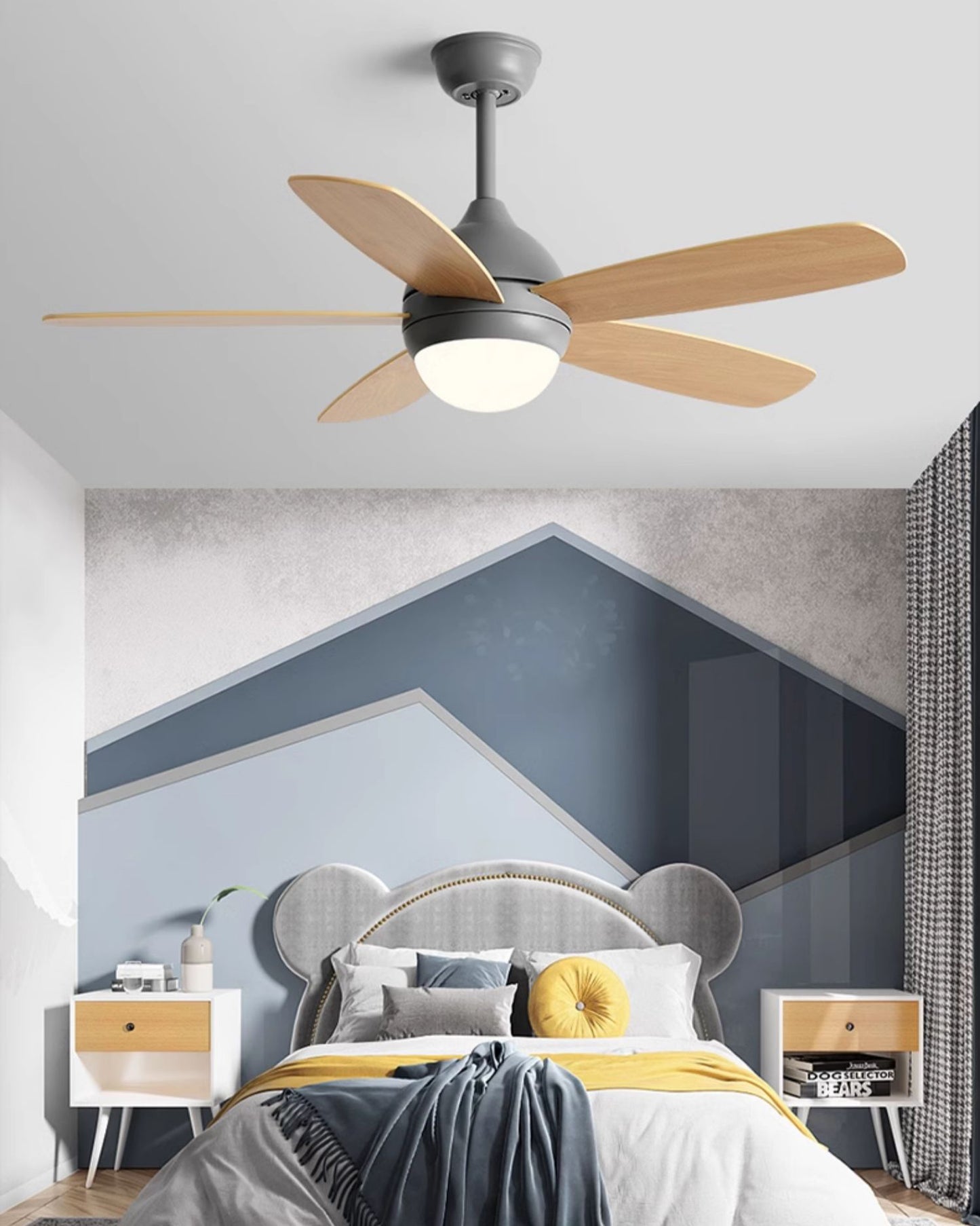 WOMO Modern 5 Blade Ceiling Fan Lamp - WM5247