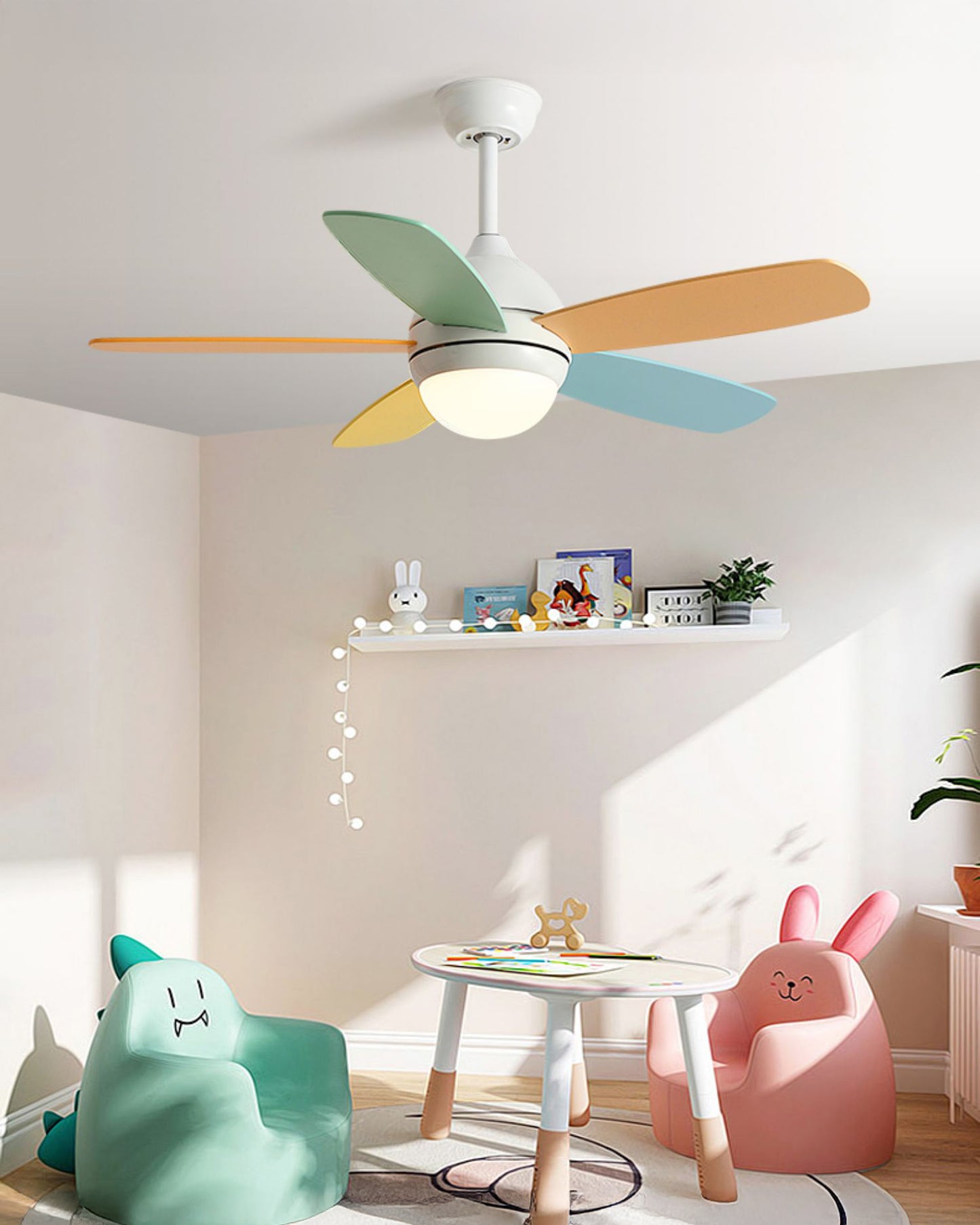 WOMO Modern 5 Blade Ceiling Fan Lamp - WM5247