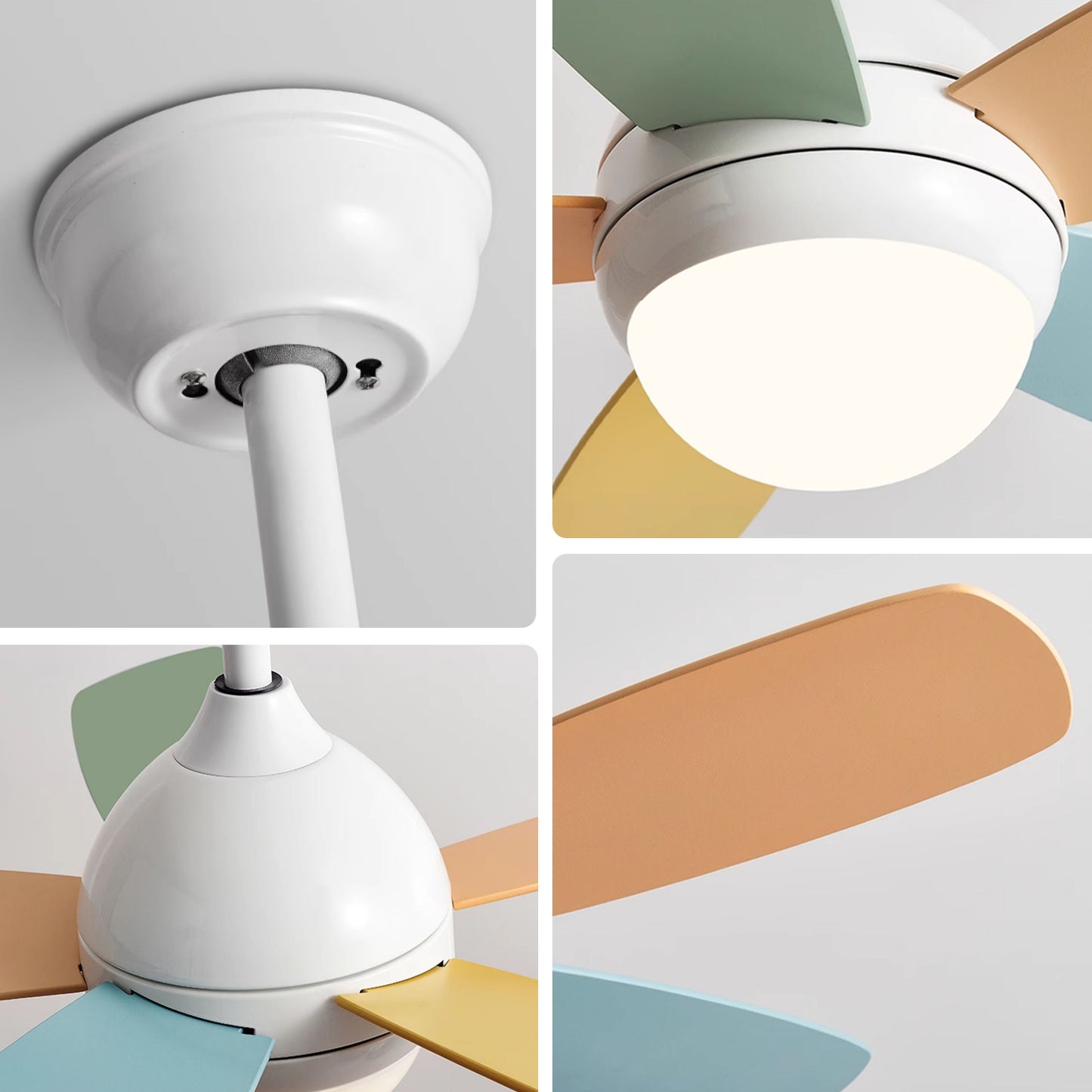 WOMO Modern 5 Blade Ceiling Fan Lamp - WM5247