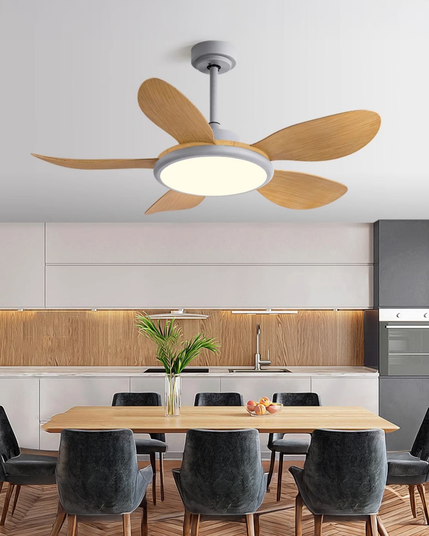 WOMO 5 Blade Modern Ceiling Fan Lamp - WM5252