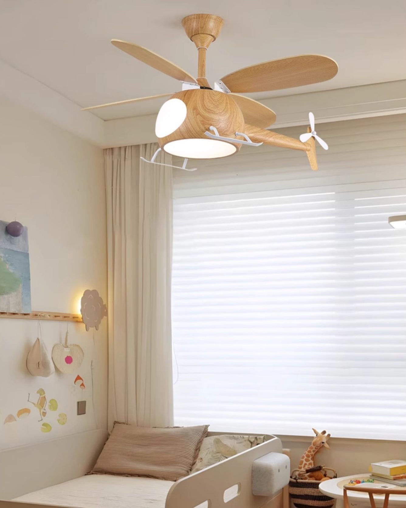 WOMO Airplane Kinder Deckenventilator Lampe- WM5264