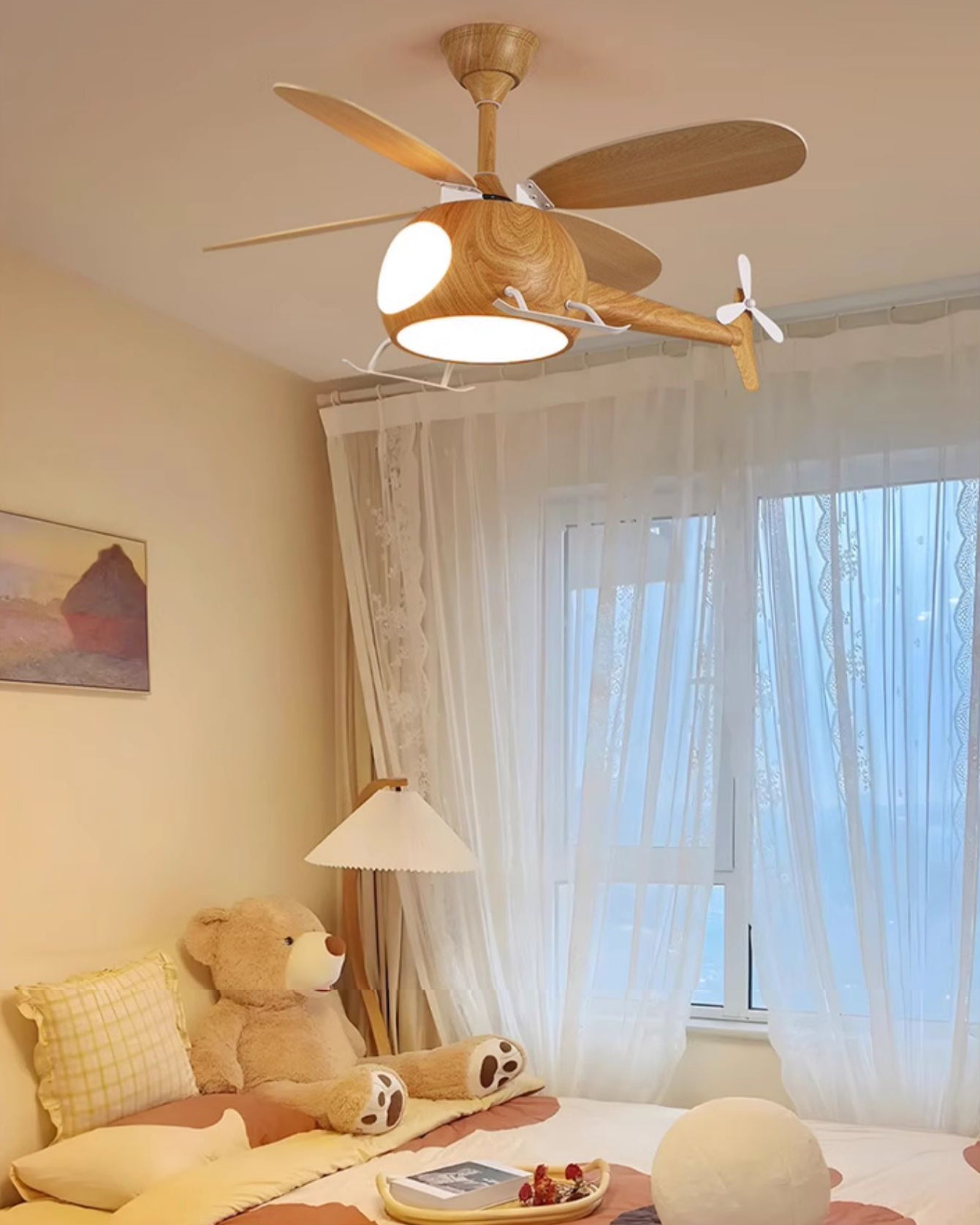 WOMO Airplane Children Ceiling Fan Lamp- WM5264