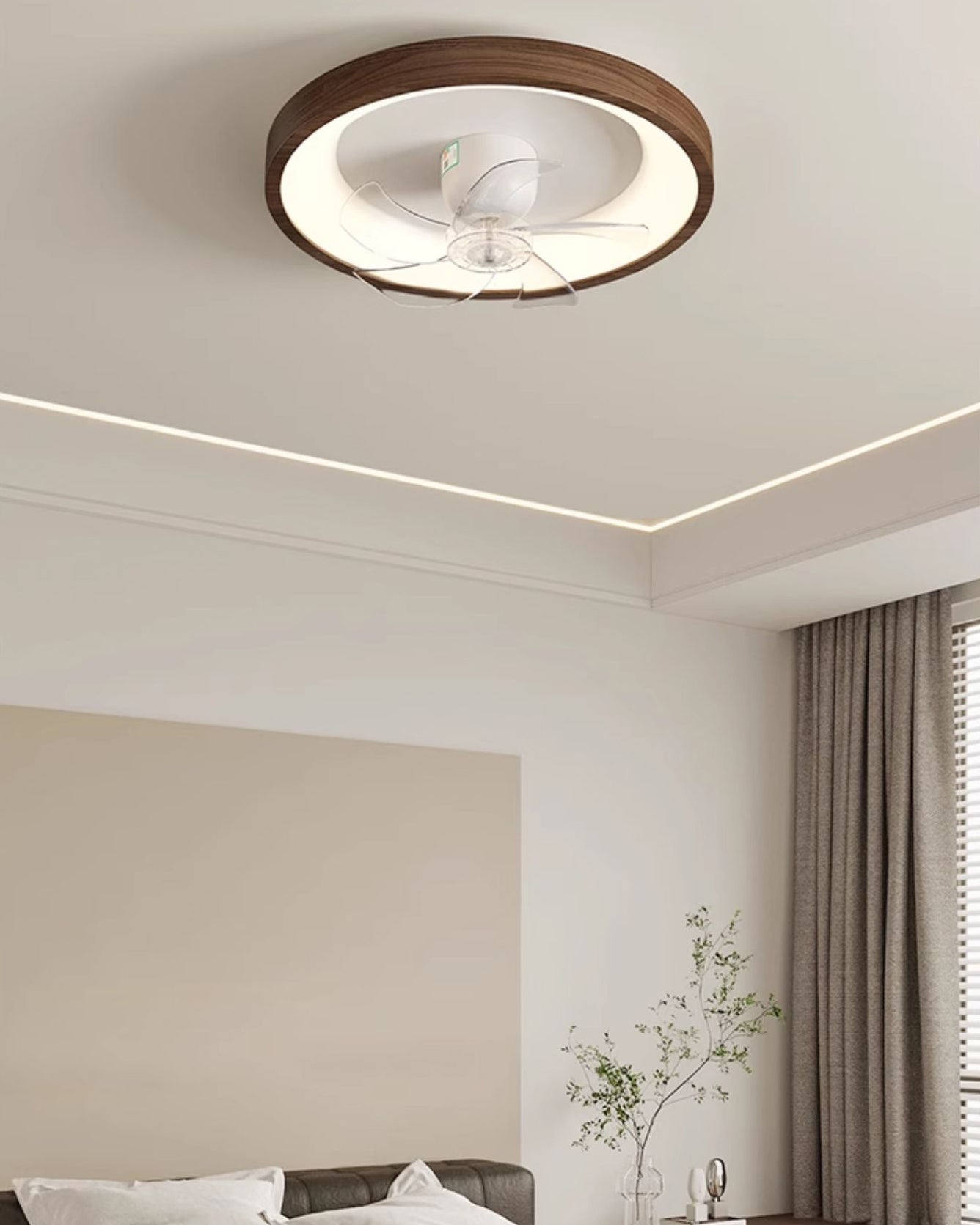 WOMO Retractable Low Profile Ceiling Fan Lamp - WM5271