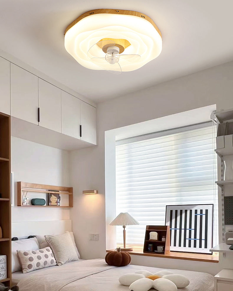 WOMO Flower Low Profile Ceiling Fan Lamp -WM5272