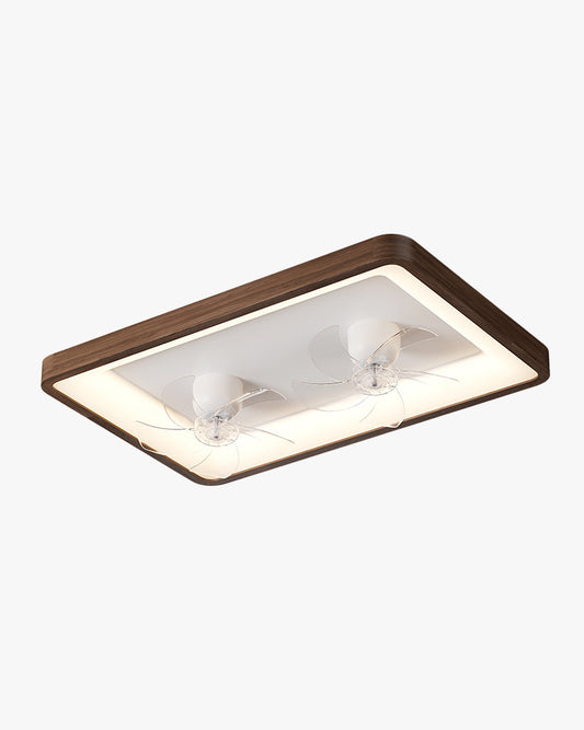 WOMO Dual Retractable Low Profile Ceiling Fan Lamp - WM5273