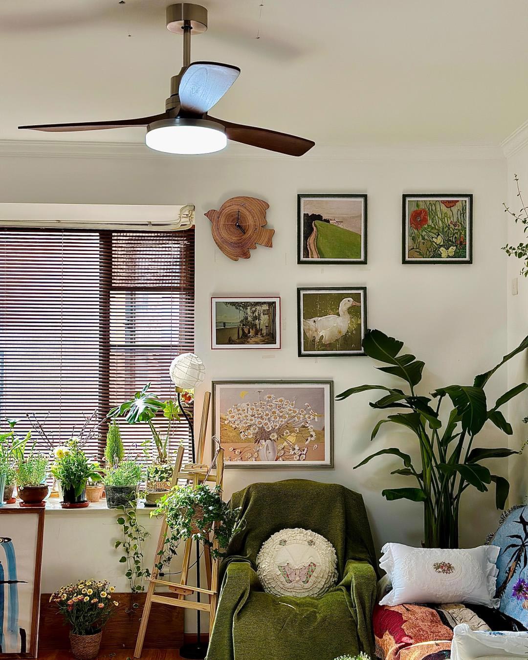 WOMO Mid Century Modern Deckenventilatorlampe - WM5278
