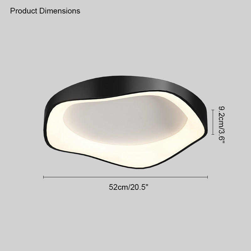 Plafonnier LED rond et plat WOMO moderne-WM1025