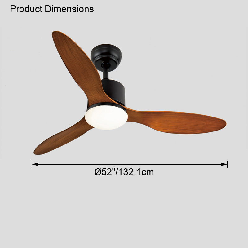 Ventilateur de plafond WOMO à 3 pales avec lampe - WM5006