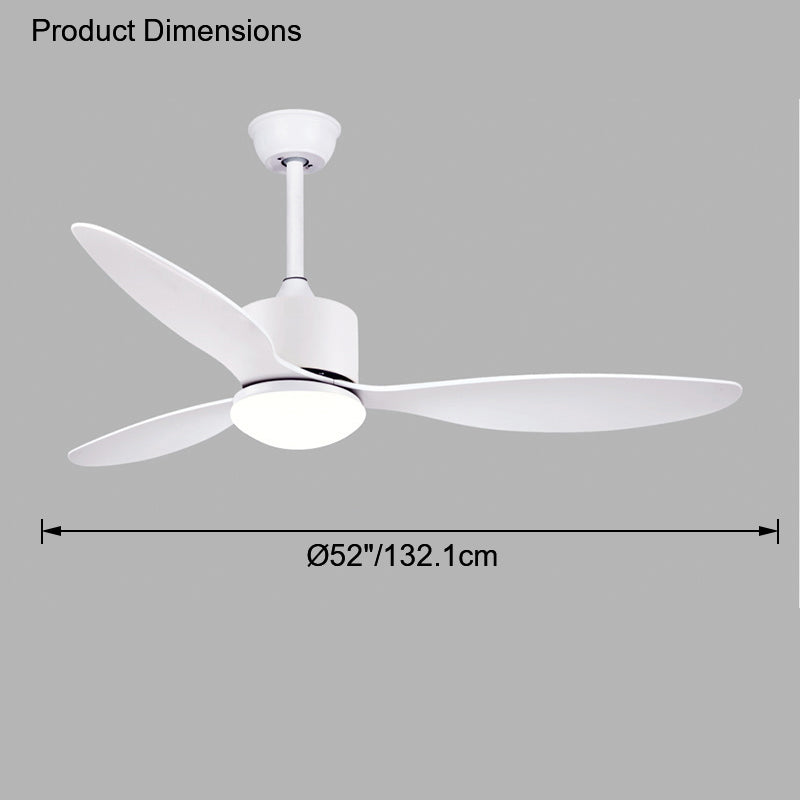 Ventilateur de plafond WOMO à 3 pales avec lampe - WM5006