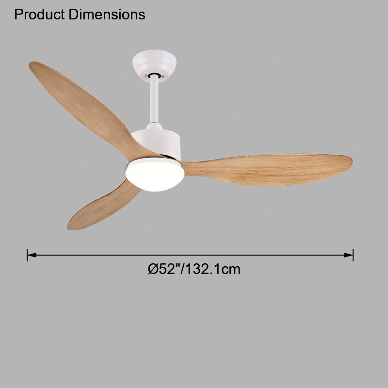 Ventilateur de plafond WOMO à 3 pales avec lampe - WM5006