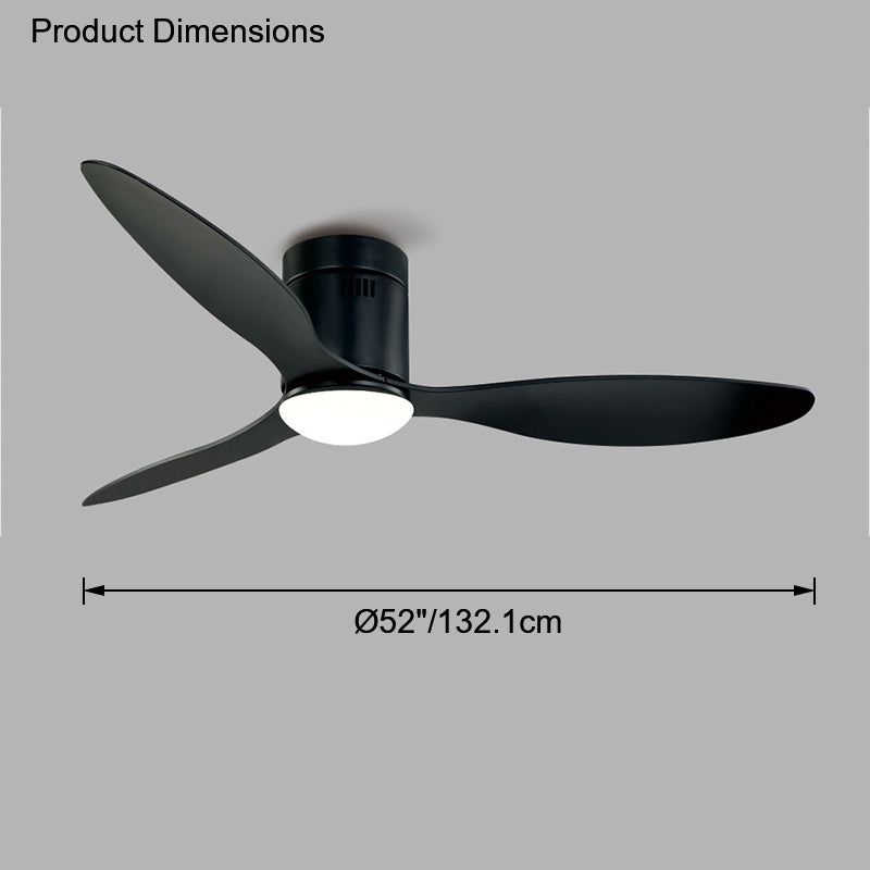 Ventilateur de plafond WOMO à 3 pales avec lampe - WM5006