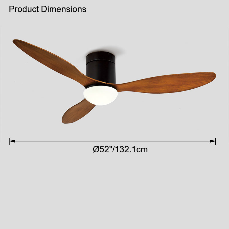 Ventilateur de plafond WOMO à 3 pales avec lampe - WM5006