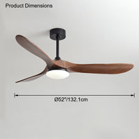 WOMO Wooden Propeller Ceiling Fan Lamp - WM5008