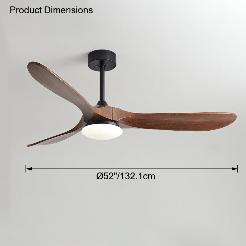 WOMO Propeller-Deckenventilatorlampe aus Holz-WM5008