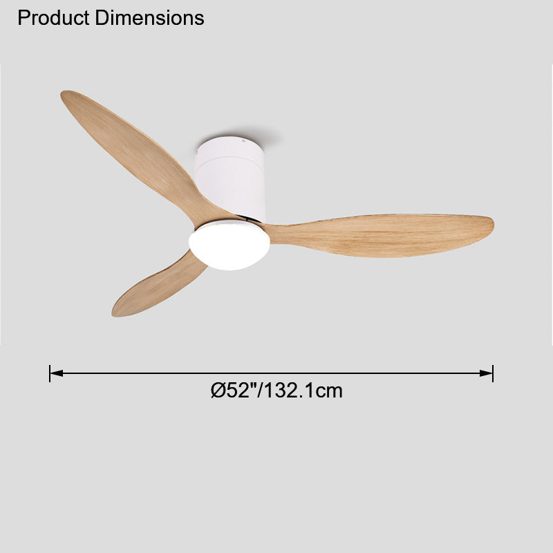 Ventilateur de plafond WOMO à 3 pales avec lampe - WM5006