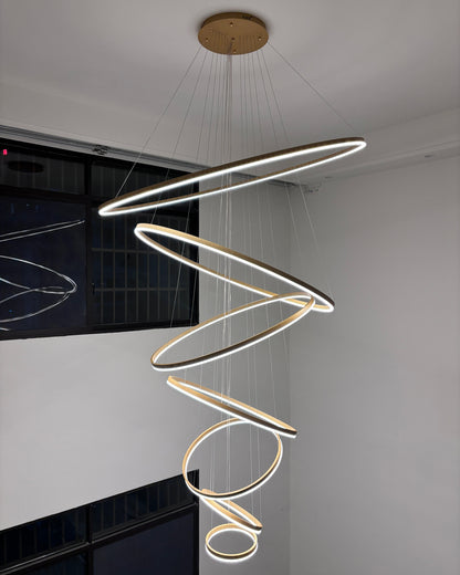 WOMO Tiered Ring LED Chandelier-WM2159