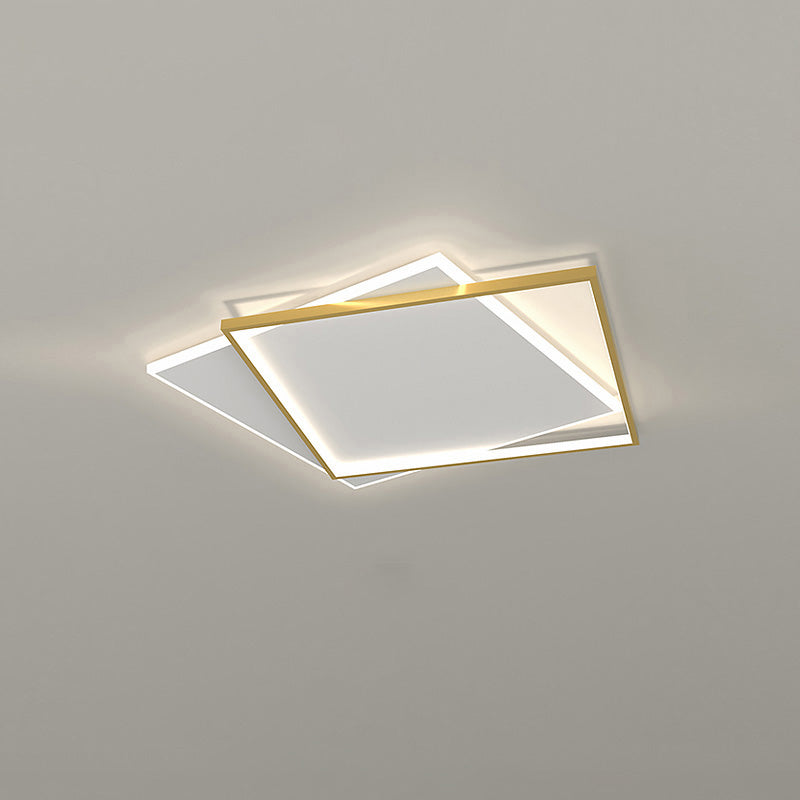 WOMO LED Ceiling Light Square Flat Black White Modern Bedroom-WM1011
