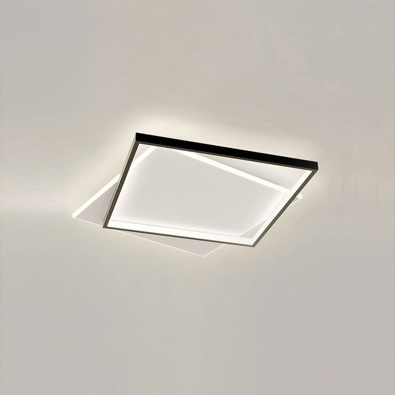 WOMO LED Ceiling Light Square Flat Black White Modern Bedroom-WM1011